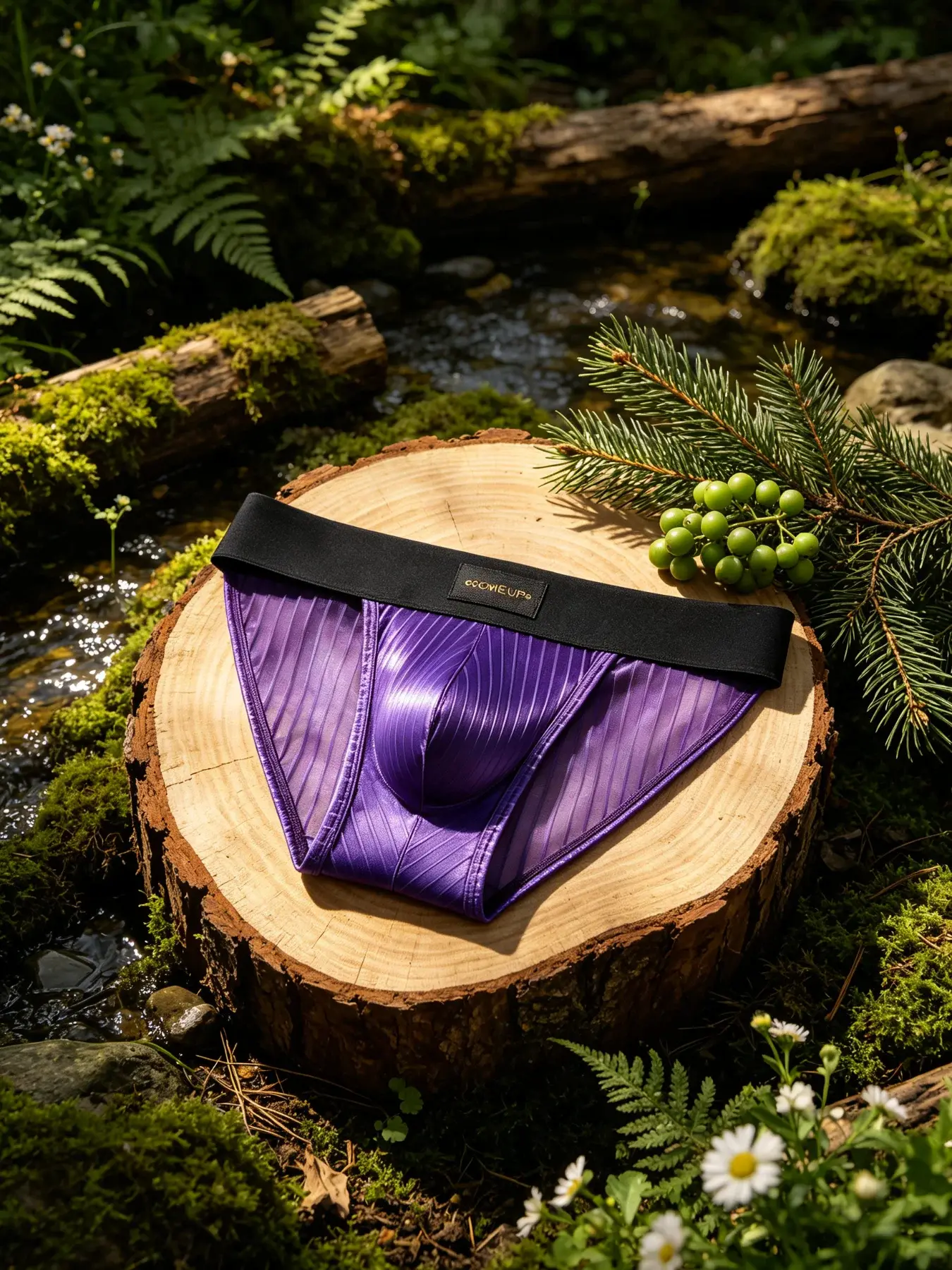 Heren lage taille driehoek korte glanzende pure verticale streep ontwerp U Ardennen Pouch Comfort zomer mannelijk ondergoed DP925 — image 10