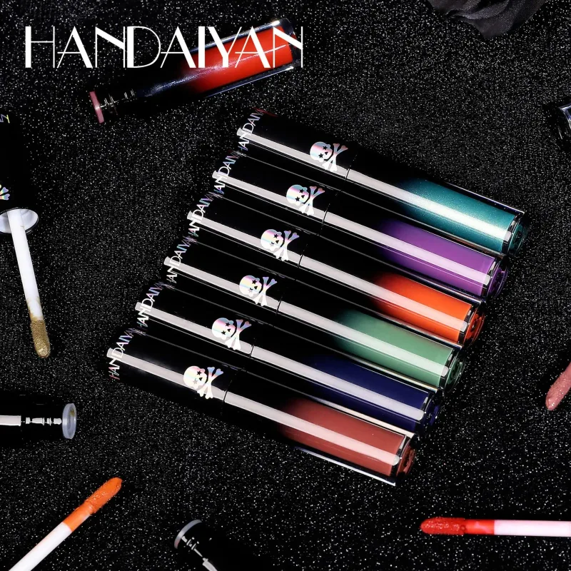 Matte Vampire Black Purple Gincu Kalis Air Lip Gloss Tahan Lama Halloween Krismas Melembapkan Bibir Berpigmen Makeup — image 5