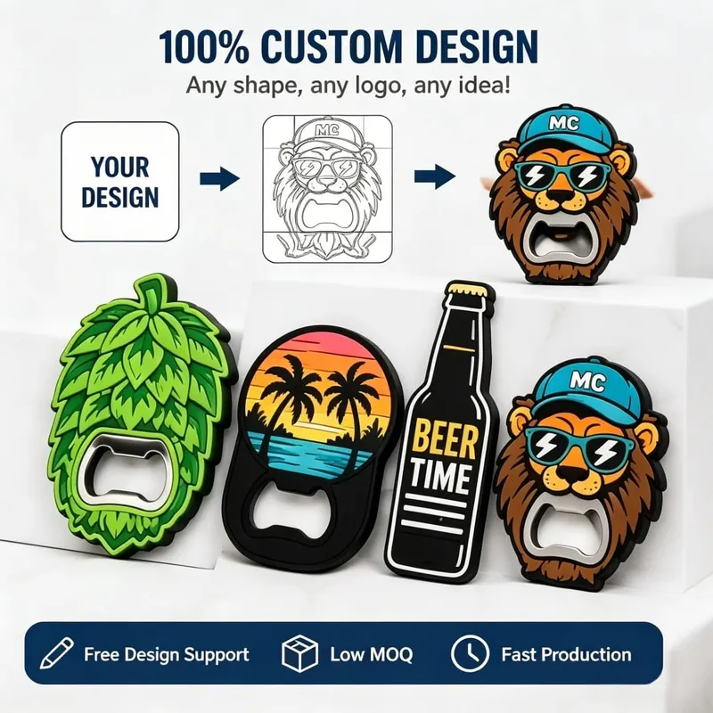 Apribottiglie in PVC personalizzato Logo personalizzato Apri birra in gomma morbida Regalo promozionale personalizzato Portachiavi strumento Portachiavi souvenir — image 2
