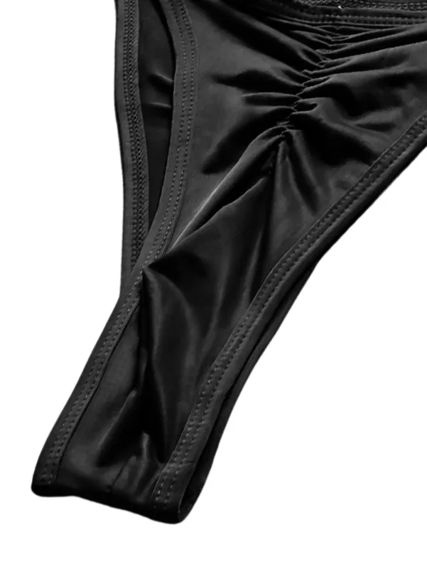 String froncé à fente haute pour hommes, sous-vêtements doux et décontractés, lisses, semi-transparents, Ultra sexy, respirants, antiadhésifs, 1 pièce — image 11