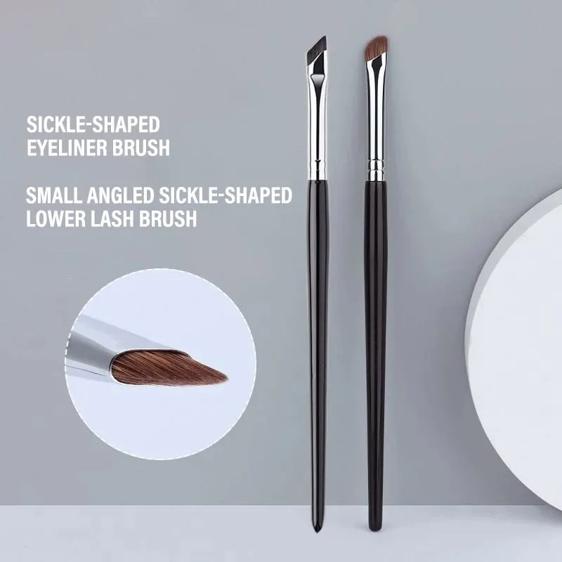 Pennello per eyeliner falce Pennello per lama per ombretto Pennello per dettagli Pennelli per sopracciglia diagonali Palpebra sottocutanea per dormire Strumenti per il trucco del baco da seta — image 9