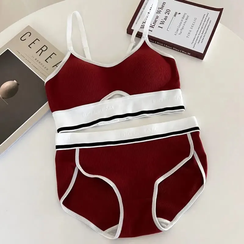 Nahtlose Sport-Bralette für Teenager, kabellos, Anti-Sagging, dünne Körbchen, kleine Bruststütze, Racerback, leichtes BH-Set, Dessous — image 15