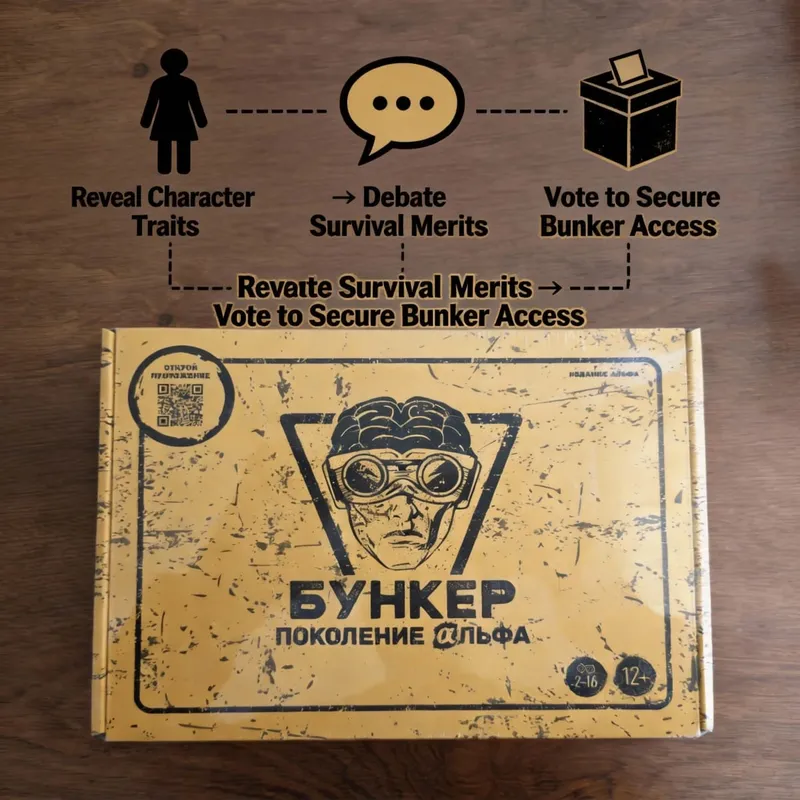 BUNKER: GENERASI ALPHA (Versi Rusia) - Permainan Potongan Sosial Apokaliptik untuk Pengalaman Atas Meja Survival Strategik Dewasa — image 5