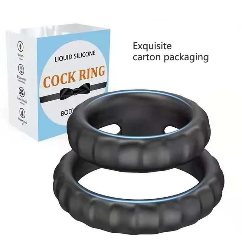 Sperma-Verschlussring, Penisvergrößerung, Penisring, schwarzer flüssiger Silikon-Verschlussring, verzögerte Ejakulation, Sexspielzeug für Männer, Erwachsenes Spielzeug