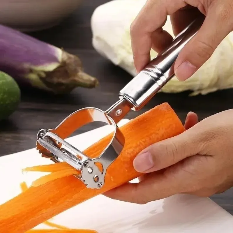 Stainless Steel Peeler Fruit Vegetable Melon Potato Carrot Cucumber Multifunction Grater Julienne Peeler Slice Home Kitchen Tool — image 3