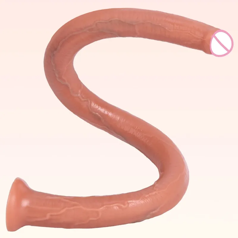 Realistico lungo dildo pene anale stimolatore vaginale silicone liquido giocattoli del sesso per donne coppie lesbiche uomini gay adulti anale — image 1