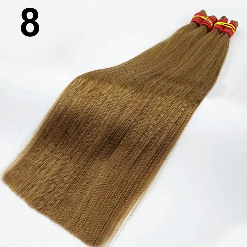 No Weft 100% Real Human Hair Extensions Remy Human Hair Bulk Unprocessed Natural Black Virgin Indian Hair Braiding for Women — image 12