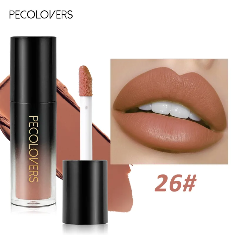 หลายสี Matte Velvet ลิปกลอสกันน้ำ Long-Lasting Non-Stick CUP Smooth ลิปสติกใช้สีสูง Rendering — image 11