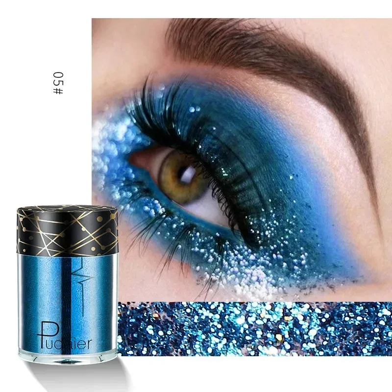Ny Glitter Øjenskygge Professionel Makeup Monokrom skinnende Øjenskygge Pailletter Universal Party Cosmetic — image 16