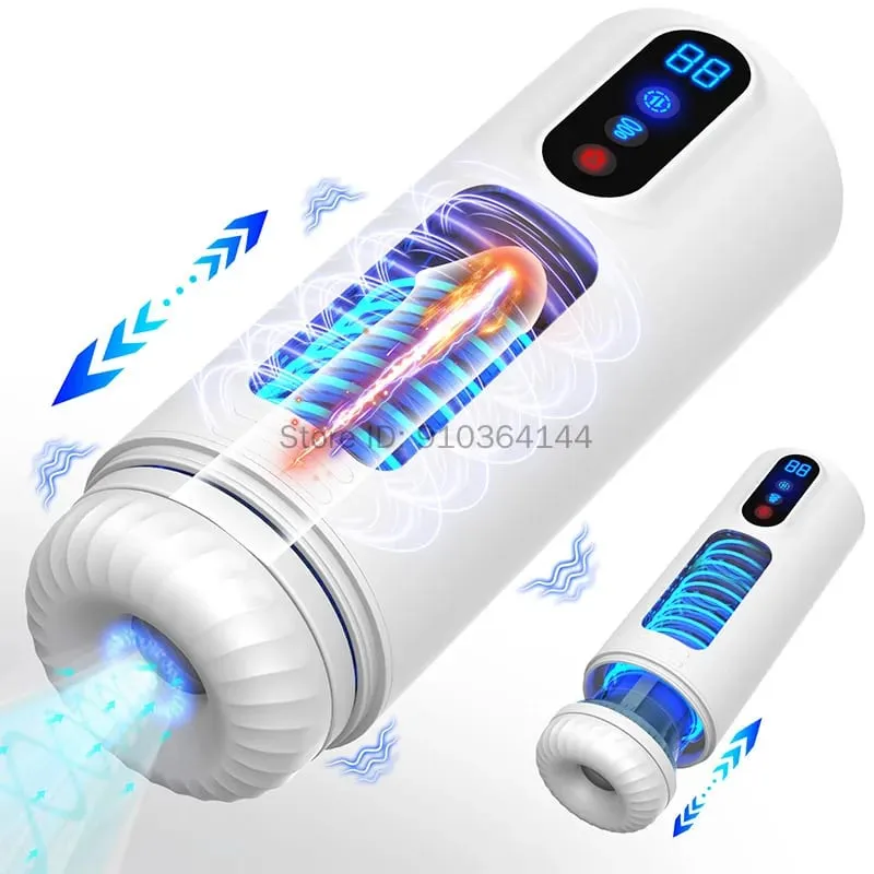 Automatico Telescopico Succhiare Riscaldamento Masturbatore Maschile Realistico Pompa Del Pene Figa Tascabile 9 Macchina Del Sesso Vibrante Giocattoli Del Sesso per Gli Uomini — image 8