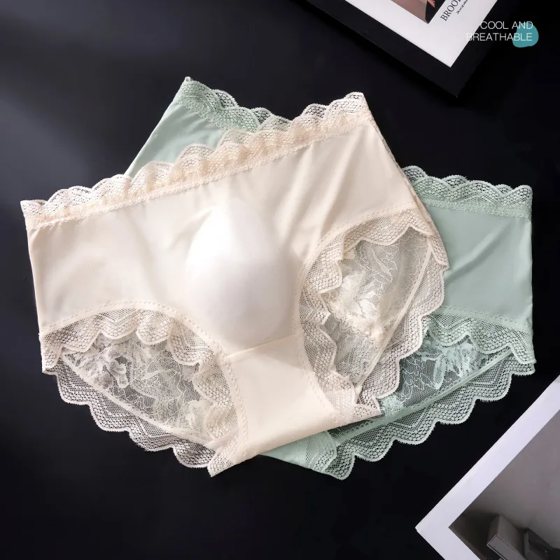 ผ้าไหมน้ำแข็งบางลูกไม้ชุดชั้นในชาย Breathable กลางเอวเย็บปักถักร้อยสบายกางเกงสามเหลี่ยม Traceless Hollow Out กางเกงในชาย — image 12