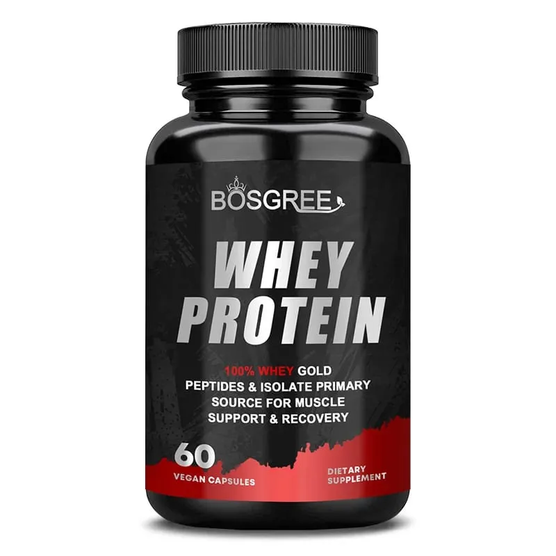 Whey Protein Capsules - Contains 6000mg of Protein - Balanced Muscle Health Boost Immunity and Support Post-exercise Recovery