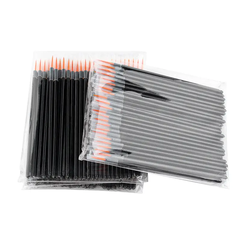 Nuovo 50/100 pezzi pennello eyeliner applicatore ombretto punta fine penne eyeliner pennelli estensione ciglia bacchette cosmetiche — image 1