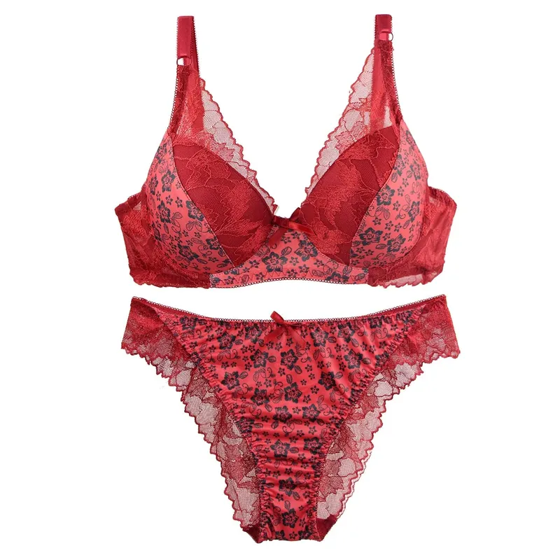 2024 New Thin Mode Cup Push Up Bras Set BCDE Bílá Vínová Béžová Černá Zelená Modrá Push Up Spodní prádlo pro ženy — image 1