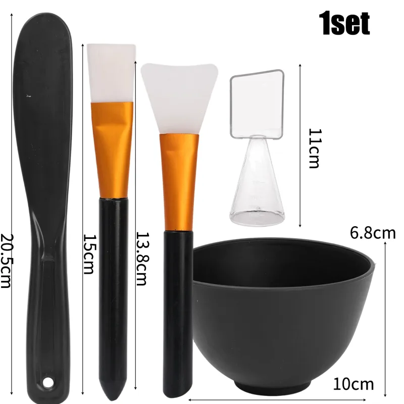 5pcs/set Silicone Mask Bowl Easy To Use DIY Face Mask Mixing Bowl Makeup Brushes Spatula Beauty Skin Care Tools Face Makeup