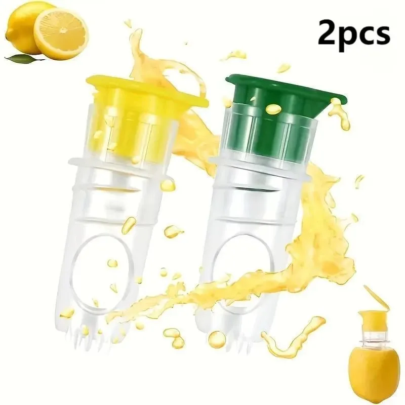 1/2pcs Mini Spremiagrumi Limone Spremiagrumi Portatile Con Coperchio Spremere Lime per Cocktail Facile Estrattore di Succo di Freschezza Preservare — image 2