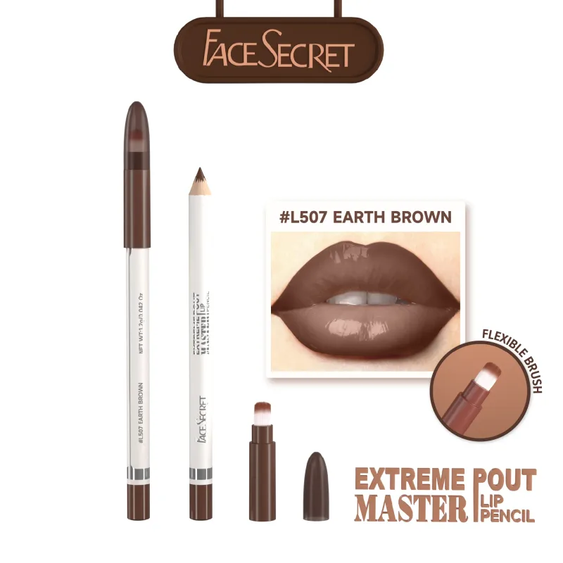 Pena Lip Liner Matte 15 Warna Dengan Kuas Pensil Matte Beludru Tahan Air Tahan Lama - Kit Rias Bibir Aplikasi Halus