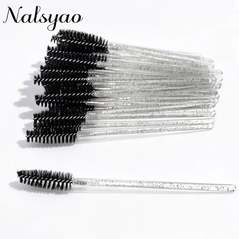wholesale yelash brush makeup brushes 50pcs comb disposable mascara individual 6 color applicator wand lash makeup brushes tools