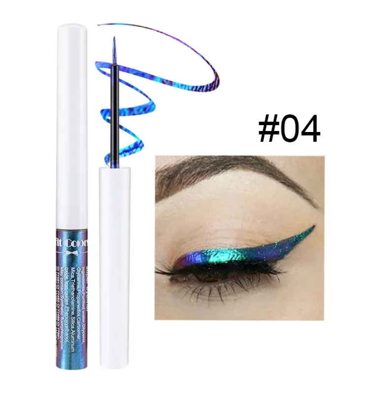 6 Farben Golden Chameleon Flüssig-Eyeliner-Set, wasserfest, langlebig, Diamant-Glitzer, metallischer Eyeliner, glänzende Make-up-Kosmetik — image 10
