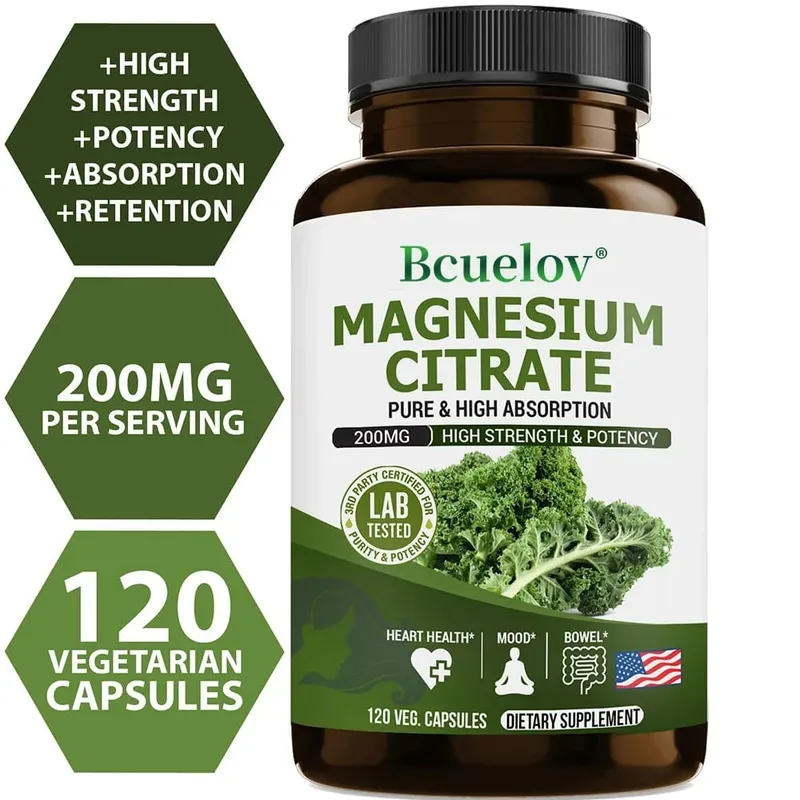 Magnesium Citrate Supplement - Highly Absorbed Relieves Constipation Relaxes Nerves Supports Heart Health Muscles and Bones — image 6