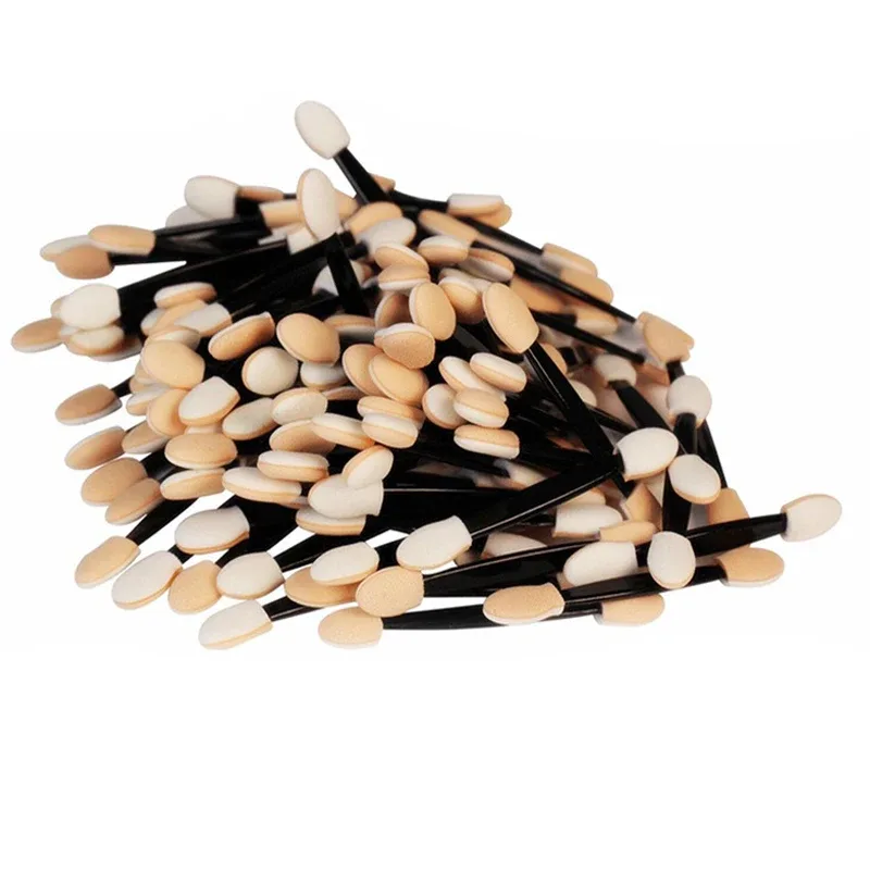 50/100PCS 아이 섀도우 브러쉬 양면 스폰지 나일론 세트 메이크업 아이 섀도우 브러쉬 화장품 애플리케이터 메이크업 도구 핫 — image 5