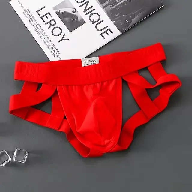 Men Sexy Underwear Jockstrap Thongs Cotton Briefs Dew Buttocks Underpants Bondage Panties Open Butt Male Lingerie G-String Thong — image 13