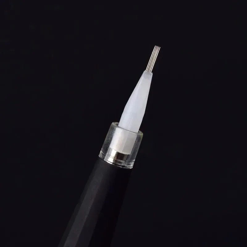 100Pcs Petua Jarum Tatu Microblading Penutup Muncung untuk Garis Mata Mekap Kekal Tatu Solek Kening Senapang Mesin