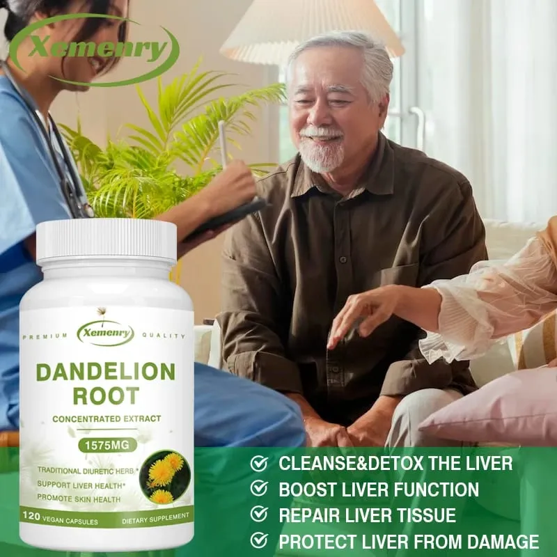 Kapsul Ekstrak Akar Dandelion untuk Perlindungan Detoks Hati Dukungan Hati Sistem Kekebalan Tubuh Yang Kuat Tekanan Darah & Gula Normal
