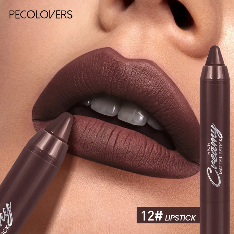 Pelapik Bibir Matte Pelbagai Warna Digunakan Sebagai Pelapik Bibir dan Gincu Mudah Digunakan Dengan Tepat Kalis Air Tahan Lama Tidak melekat — image 10