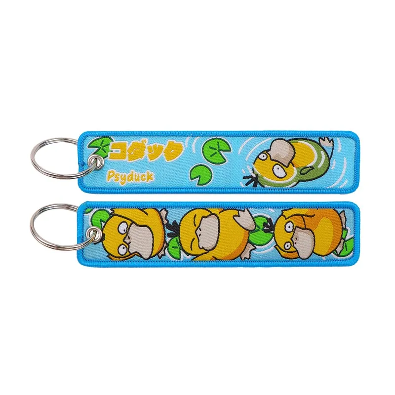Pokémon Anime elfe monstres porte-clés pour voitures sac à dos porte-clés broderie porte-clés étiquette Jet accessoires cadeaux 1 pièces