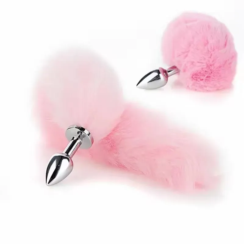 Kaninsvans Rävsvans Analplugg Metall Butt Plug Prostata massageapparat BDSM Cosplay Erotiska sexleksaker För kvinnor Par Vuxna Sexspel — image 3