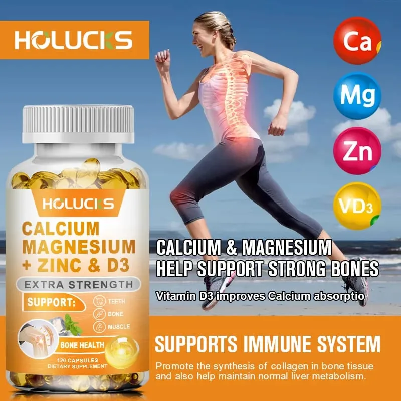 Gli integratori di supporto di calcio organico con magnesio, zinco e D3 rafforzano i denti ossei e il benessere dei nervi per la vita quotidiana — image 5