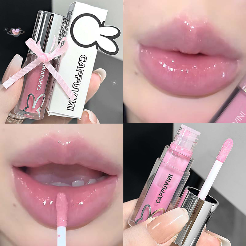 Kilauan Bibir Kilauan Coklat Cermin Berkilauan Tahan Lama Kilauan Bibir Air Lip Gloss Jeli Gebum Kalis Air Make Up Tint Bibir Pelembap — image 7