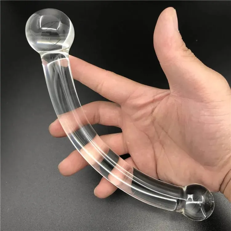 Kaca Kristal Palam Dubur Dilator Dildo Pengurut Prostat Palam Punggung Dubur Perangsang Produk Dewasa Mainan Seks untuk Wanita Lelaki