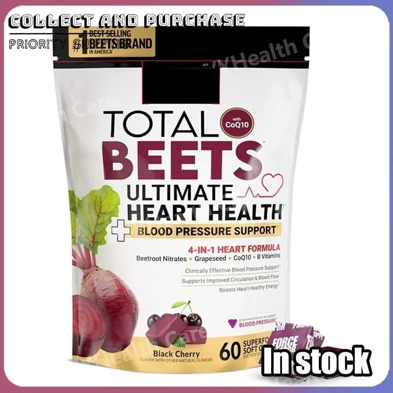 Gummie z červené řepy s vitamíny B CoQ10 Extrakt z hroznových jader Rostlinné měkké žvýkačky Denní energetický doplněk — image 1