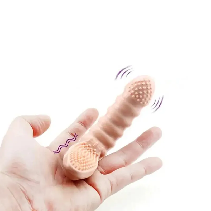 Sarung tangan jari bergetar erotik rangsangan g-spot berkualiti tinggi penggetar jari boleh dicas semula pasangan bercumbu mainan seks — image 6