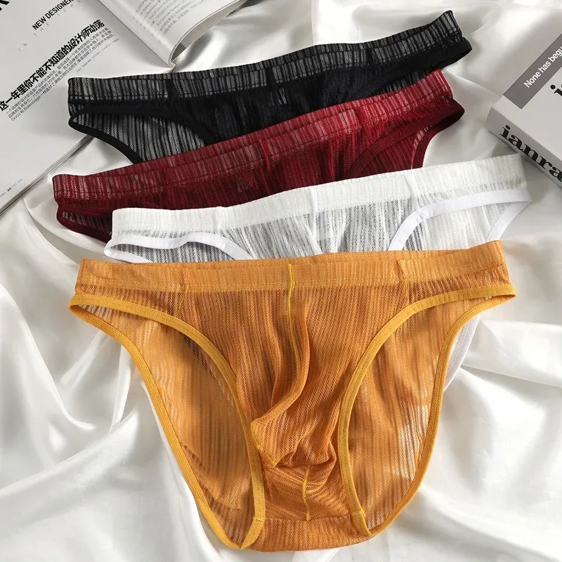 Intimo trasparente da uomo Slip trasparenti Mutande con custodia rigonfia Mutande morbide Mutandine trasparenti da uomo Lingerie ultra sottile — image 4