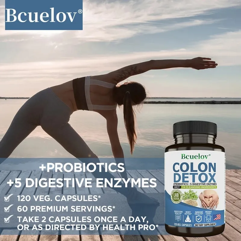 Integratore disintossicante per la pulizia del colon - Pulizia intestinale e probiotici - Digestione naturale Stitichezza e sollievo intestinale Salute dell'intestino — image 6