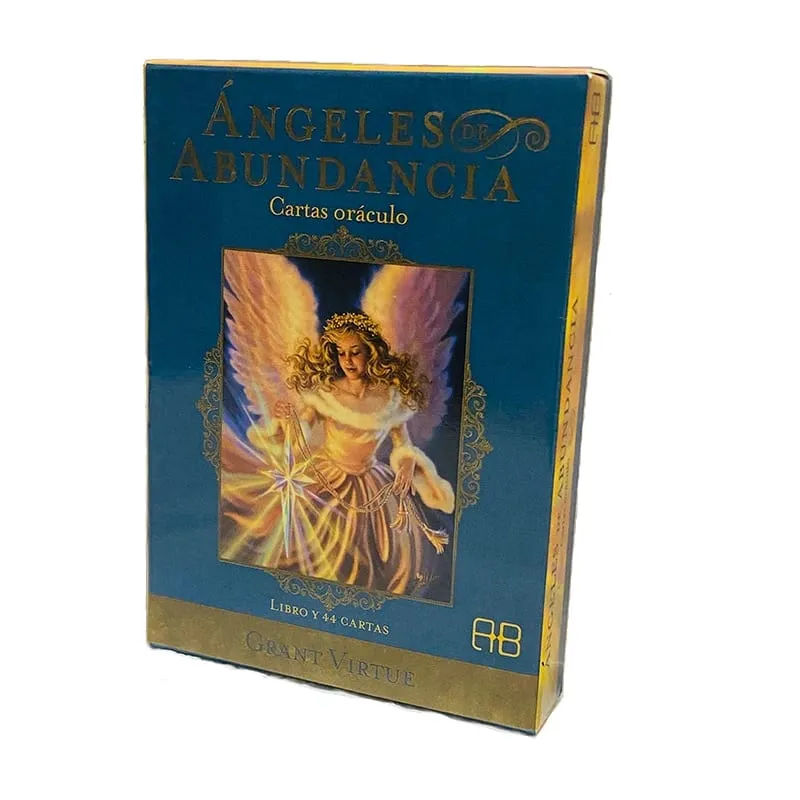 44 Deck Angels of Abundance Oracle Cards 10,4*7,4 cm Spanische Version Fate Divination Tarot Brettspiel Ángeles de abundancia — image 1
