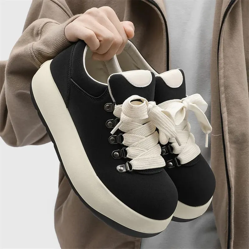 Kasut Skate Chunky Lelaki Berkualiti Tinggi Kaki Bersaiz Besar Kasut Kasual Kasut Platform Selesa Kasut untuk Pelajar — image 6