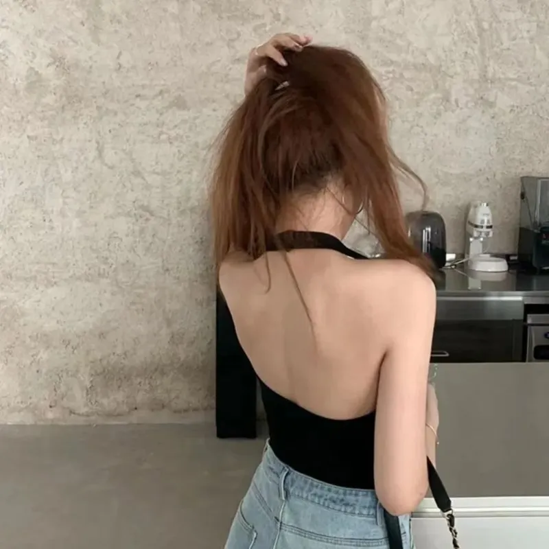 New Polyamide Halter Tank Top Hanging Neck Vest Sleeveless Top Strap Sleeveless Sleeveless Halter Top Women — image 6