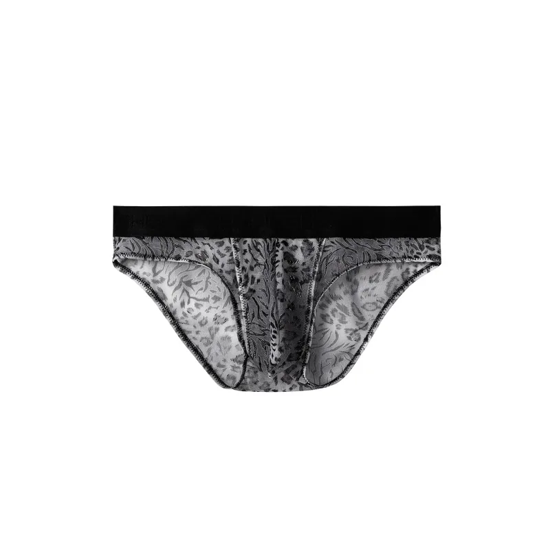 Separate Dual-Pouch-Slips für Herren, Sommer-Eisseide, durchsichtige Höschen, atmungsaktives Mesh, Leopardenmuster, für Reisen, schnell trocknende Unterwäsche — image 18