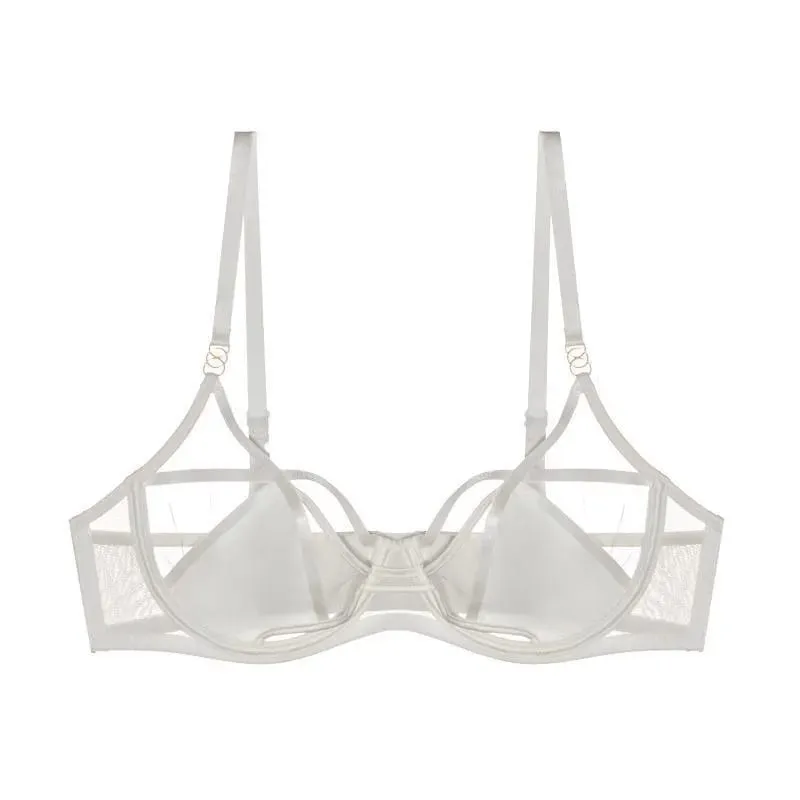 Tulle Bra & Panty Set Ultra Thin Push Up Underwire Lingerie Set Elegant Sexy Intimates Soft Wire Unpadded 32-38-S-XL — image 5