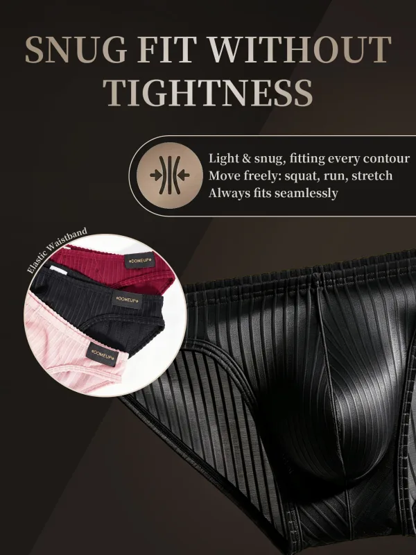 Quần Lót Nam Gân Họa Tiết Nam Ngắn Nylon Elastane Quần Lót Nhẹ Mỏng Thoải Mái Nam Tam Giác Quần Lót M‑XXL — image 19