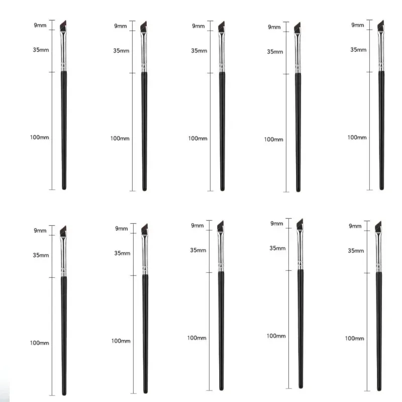 1-16ks Upgrade Blade štětec na oční linky Ultratenký jemný úhlový plochý štětec na obočí Tužka na obočí štětec na make-up štětec na přesné detaily