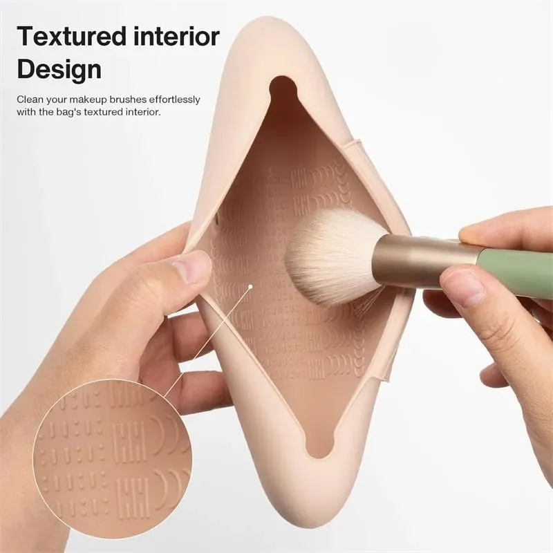 Porta pennelli per trucco in silicone Custodia per cosmetici da viaggio Custodia morbida per pennelli cosmetici portatili per il viso con chiusura magnetica — image 2