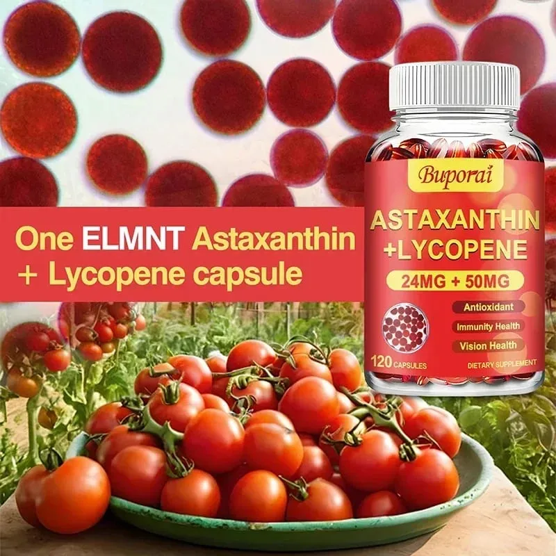 Astaxanthin + Lycopin-Kapseln – Antioxidans unterstützt das Sehvermögen des Herzens und die Gesundheit der Prostata verbessert die Immunität — image 3