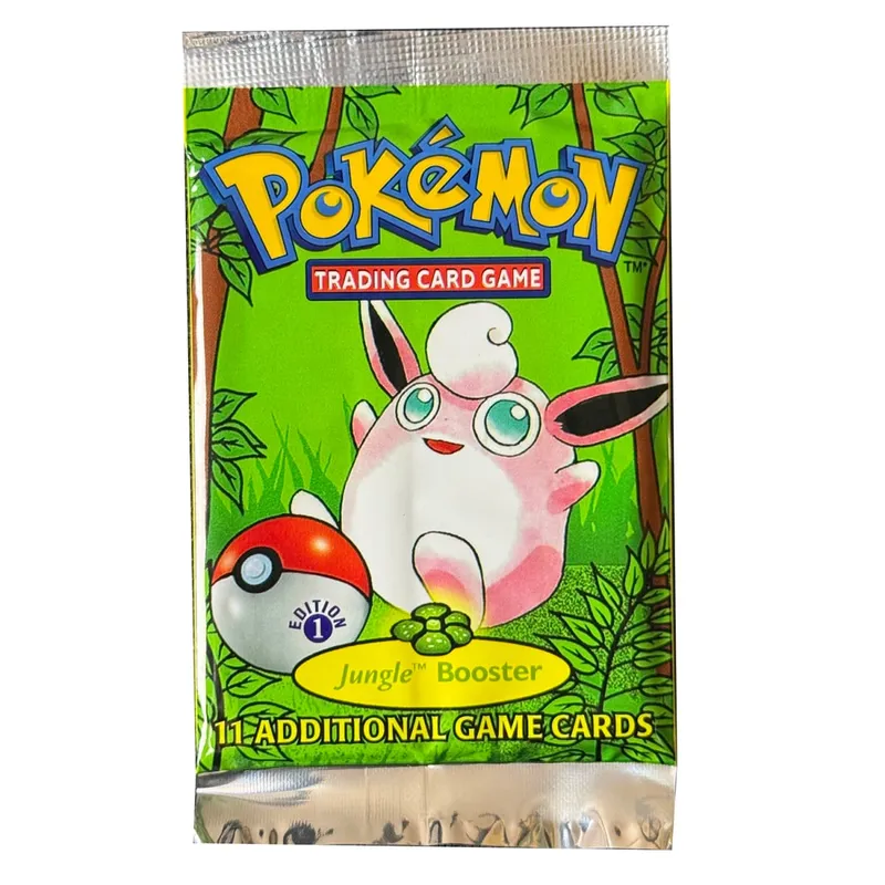 Pokemon Proxy Cards Jungle Booster Pack 1a edizione 11 carte/pacco Flareon Scyther Wigglytuff Borsa TCG Regali di carte — image 8