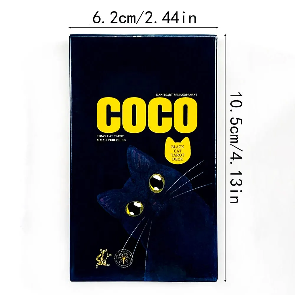 Coco Mazzo di Tarocchi Gatto Nero 78 Carini Tarocchi Gatto Nero Cartomanzia Gioco di Carte Divinazione per Principianti Amanti dei Gatti — image 6