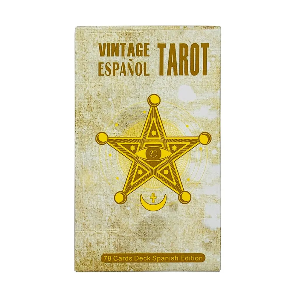 Vintage Español Tarot Deck 78 Tarot Cards Spansk version Fortune Telling Divination Brætspil Kortspil for begyndere — image 1